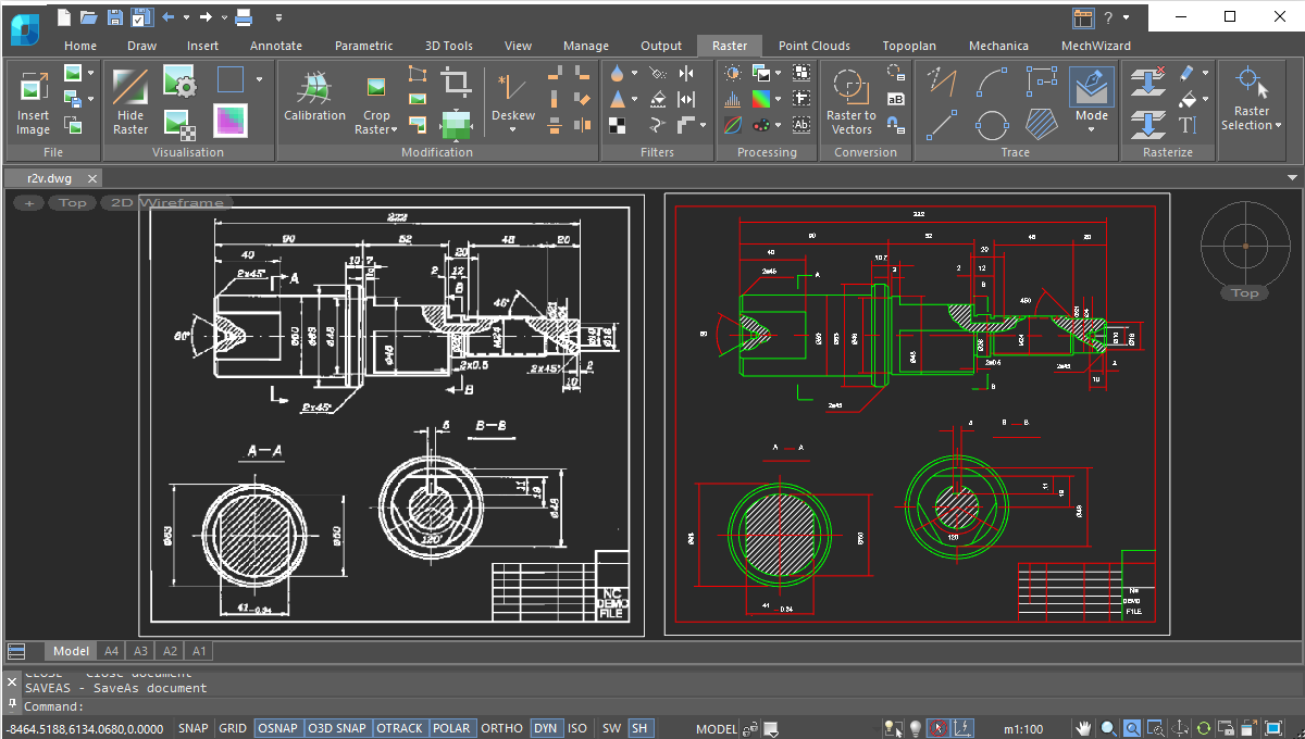 Raster. Automatic vectorization